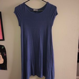 Blue loose t-shirt dress